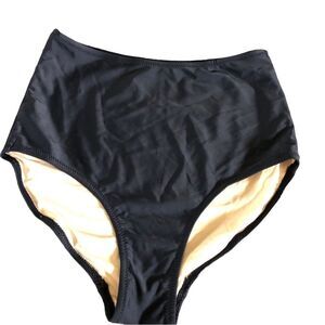 Cabana Life High Waisted Swim Bottom Sz. S Black SPF 50+ Resort Wear Summer Swim